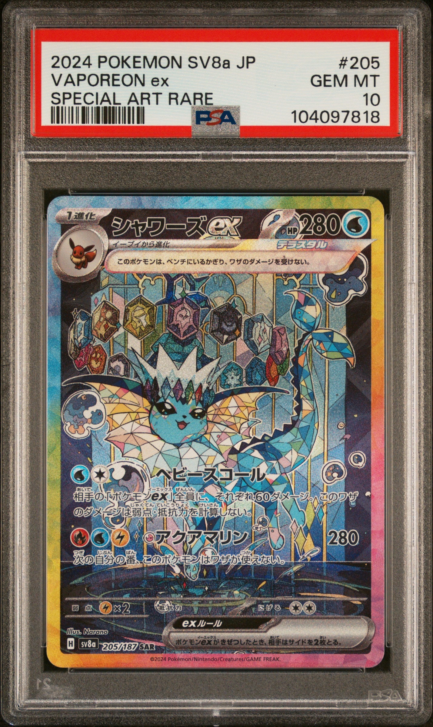 PSA 10 200,202,205,206,209,211,212,217/223,224/187 104467622 (Set 042)