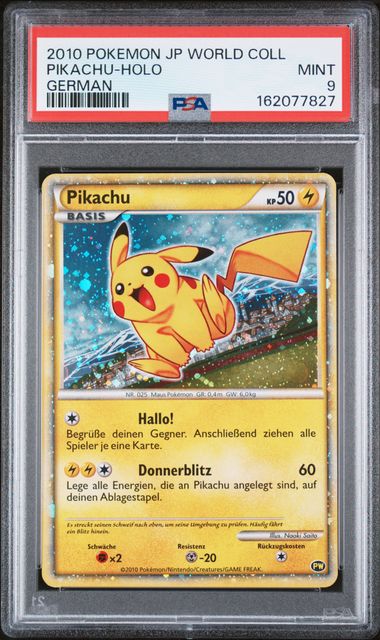 2010 POKEMON JAPANESE WORLD COLLECTION PIKACHU-HOLO GERMAN #162077827