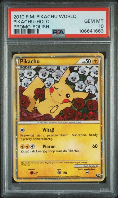 PSA 10 2010 PIKACHU WORLD PROMO SET (Set 039) 87891713