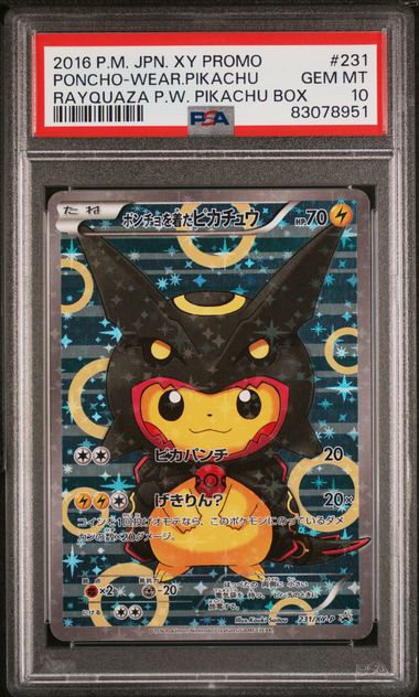 PSA 10 231/ XY-P 2016 JP PONCHNO-WEAR PIKACHU #231 83078951