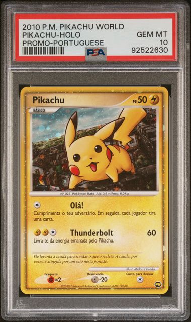 PSA 10 2010 PIKACHU WORLD PROMO SET (Set 039) 87891713